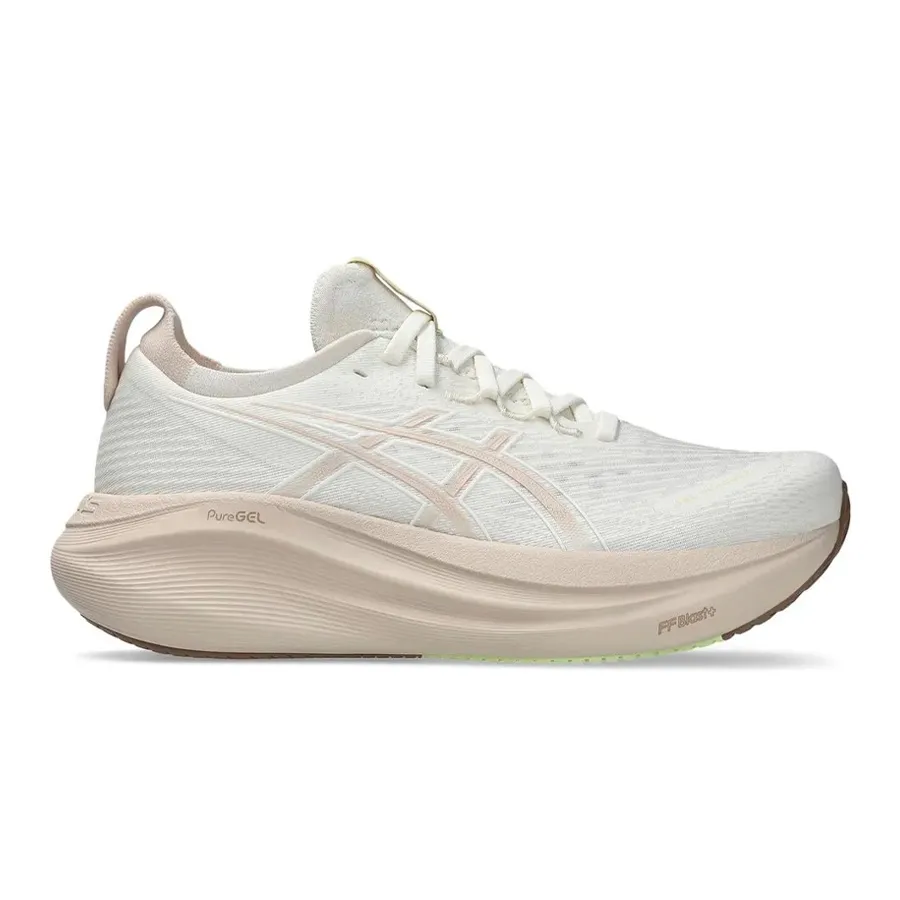 Asics Gel Nimbus 27 crema y beige mujer