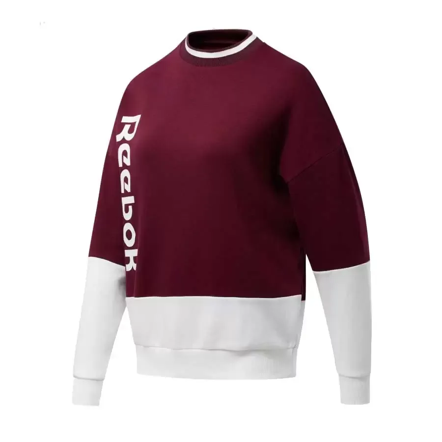 Imagen 2 de 5 de Buzo Reebok Te Linear Logo Crew-BORDO/BLANCO