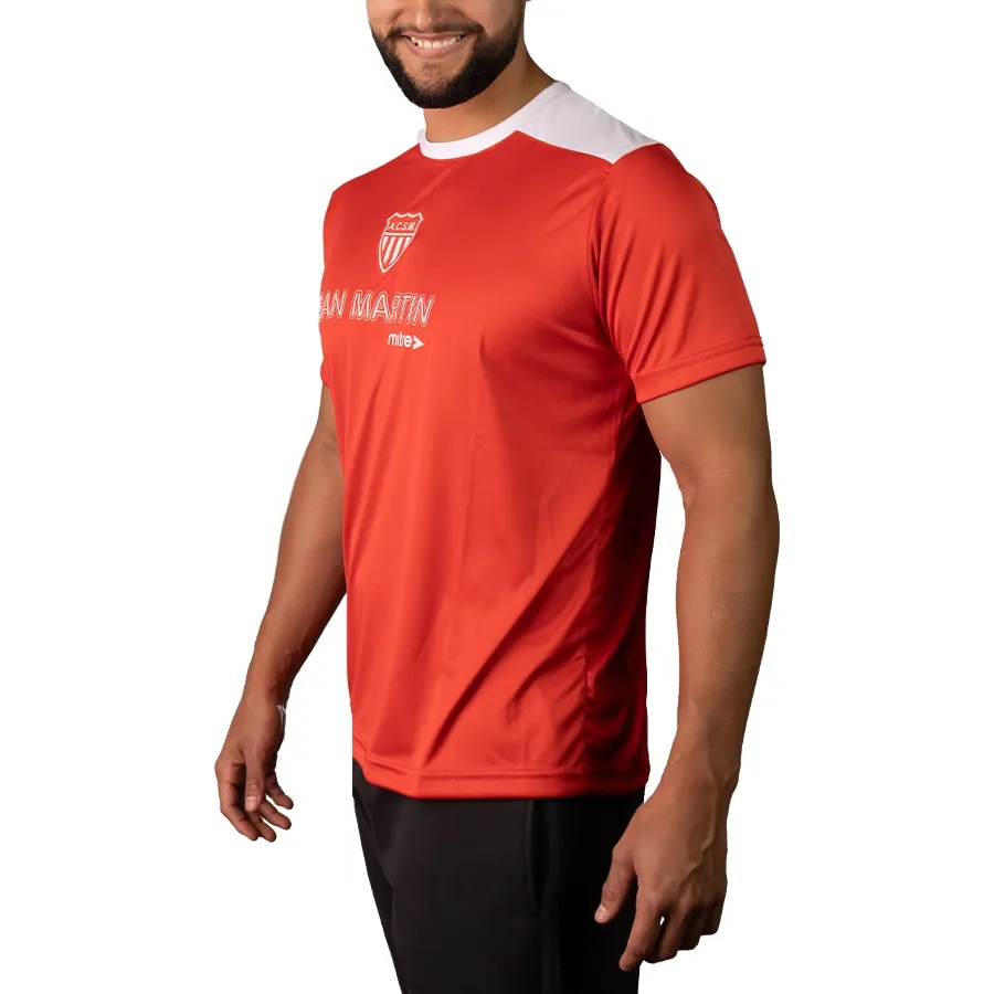 Imagen 2 de 5 de Remera Mitre Coventry San Martín-ROJO/BLANCO