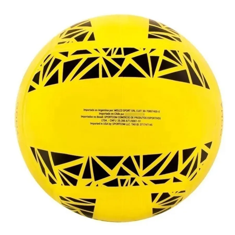 Imagen 2 de 4 de Pelota DRB Volley Goma-AMARILLO/NEGRO