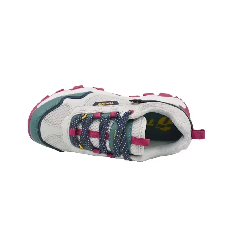 Imagen 2 de 4 de Zapatillas Topper Ever Kids-GRIS/VERDE/MARINO