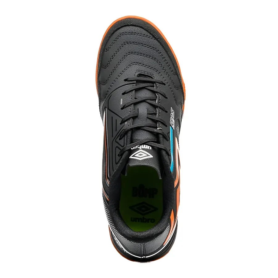 Imagen 3 de 5 de Botines Umbro Botin Sala Pro 5 Bump-NEGRO/NARANJA/CELESTE