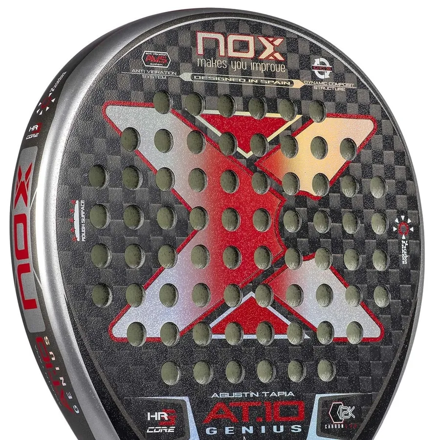 Imagen 4 de 7 de Paleta Nox AT10 Genius 22-NEGRO/GRIS/ROJO