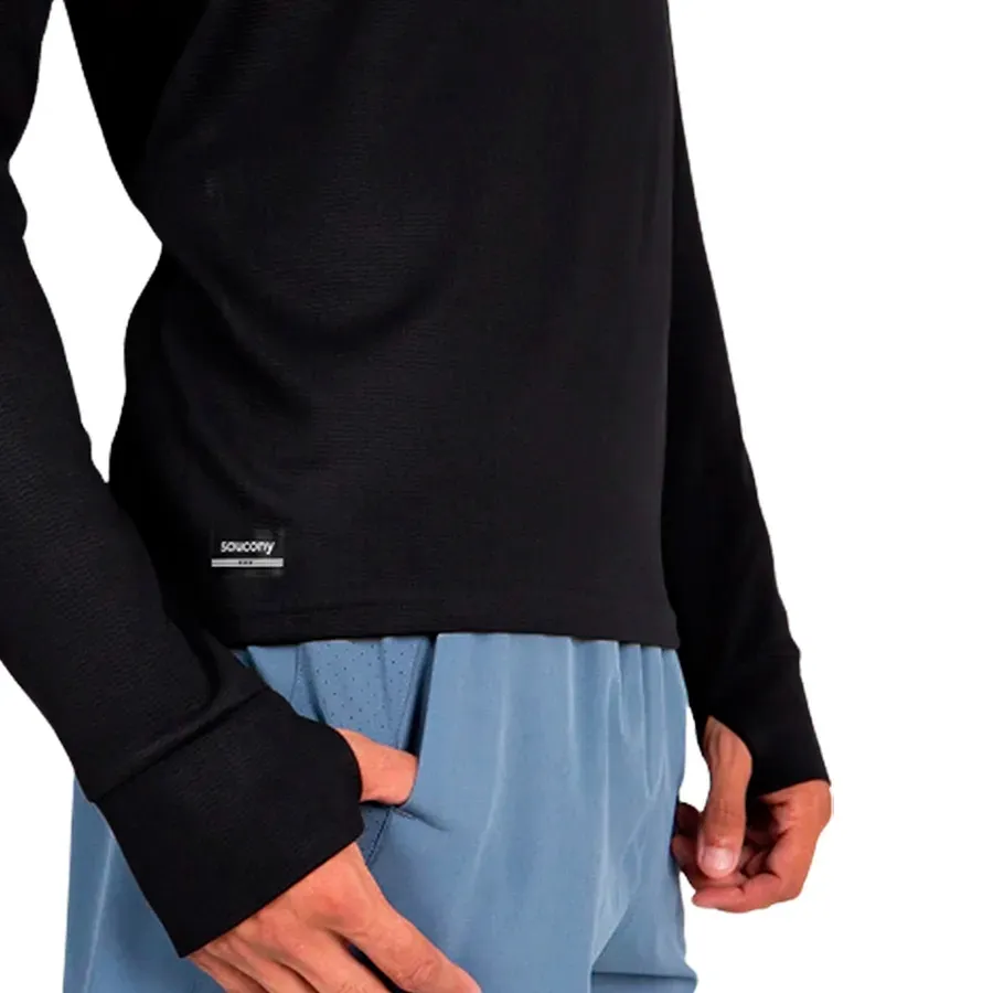 Imagen 4 de 5 de Buzo Saucony Thermal Top Triumph 3D Crew-NEGRO