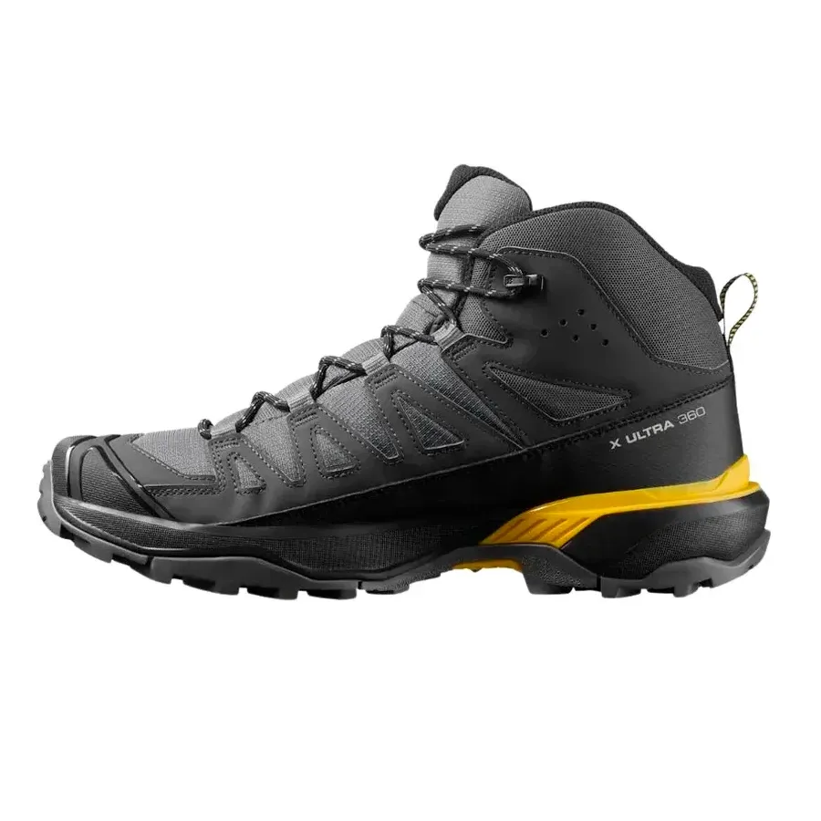 Imagen 2 de 6 de Zapatillas Salomon X ULTRA 360 MID GTX M-NEGRO/GRAFITO/AMARILLO