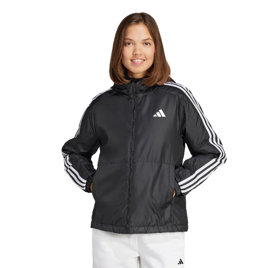 Imagen 0 de 5 de Campera adidas Essentials Tres Tiras-NEGRO/BLANCO