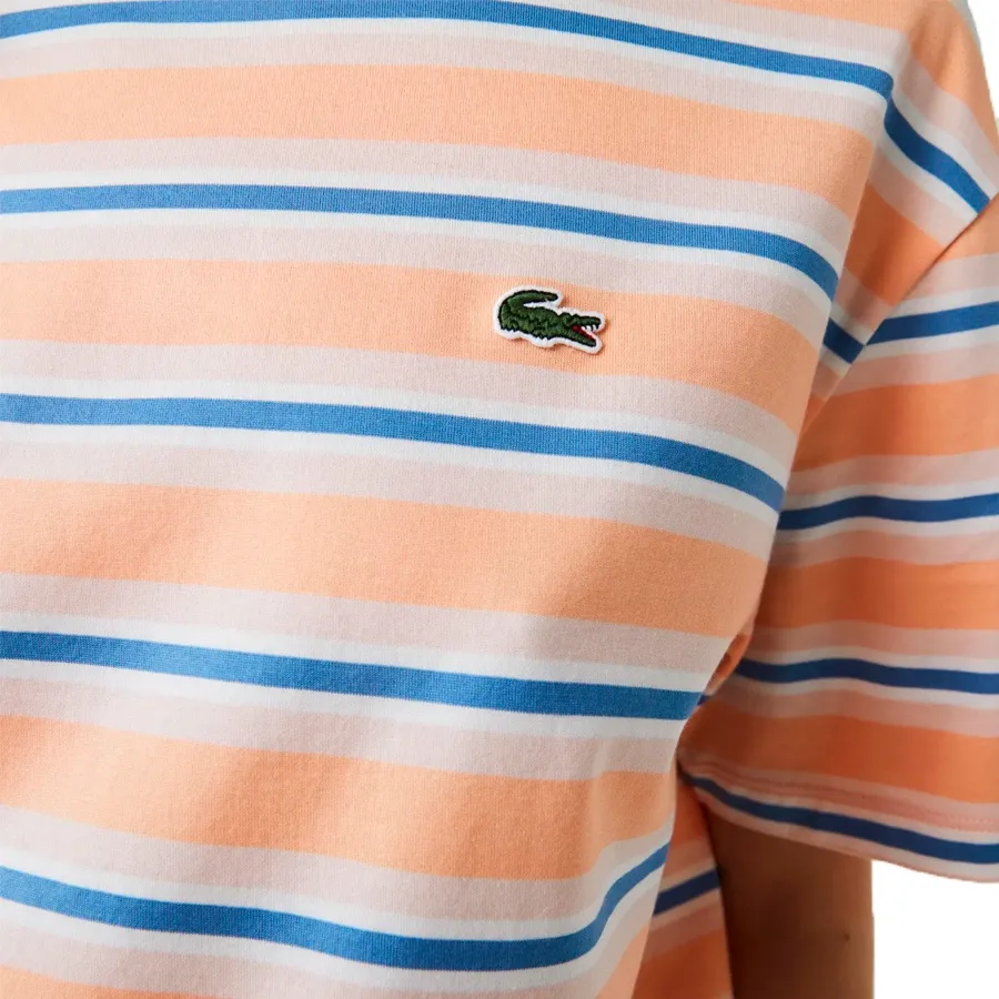 Imagen 3 de 4 de Remera Lacoste A Rayas-SALMON/AZUL/BLANCO