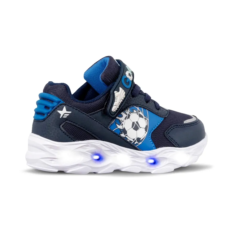 Imagen 1 de 3 de Zapatillas Footy Goal con Luz Led-MARINO/AZUL