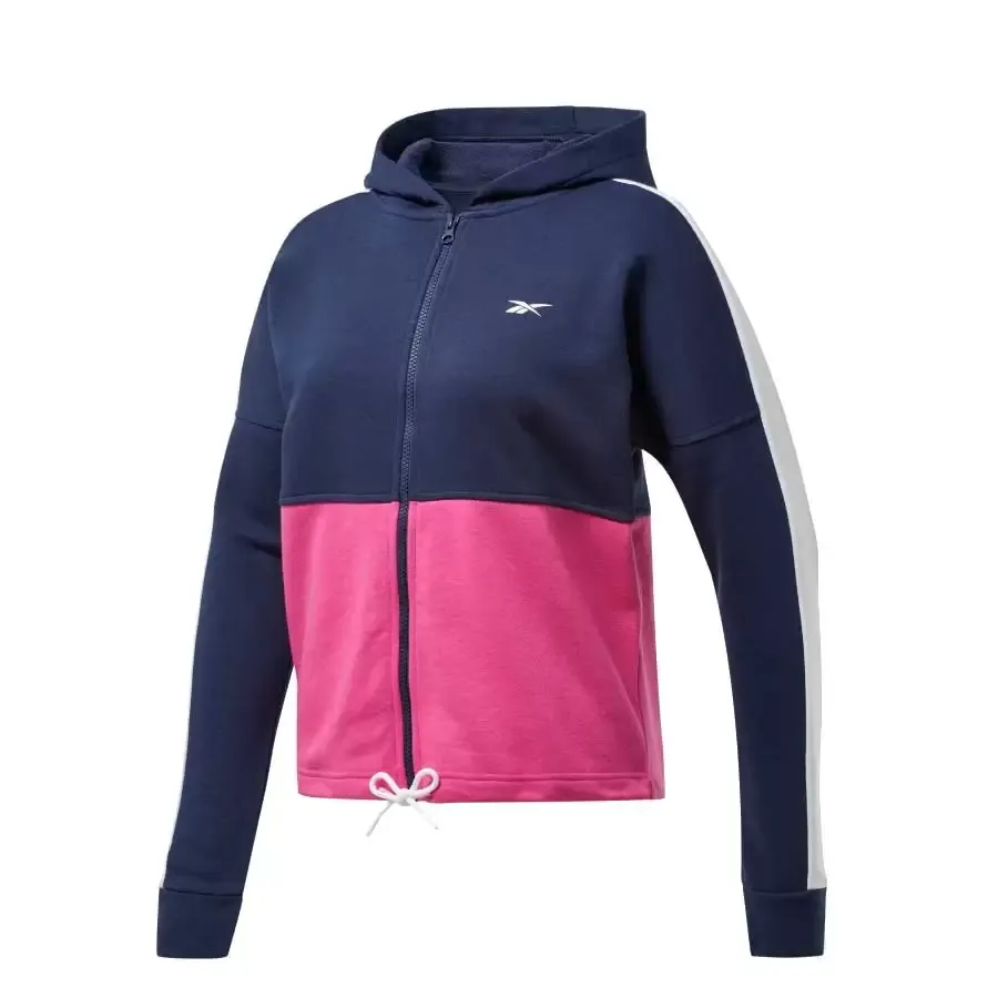 Imagen 3 de 5 de Campera Reebok Te Linear Ft F-MARINO/FUCSIA