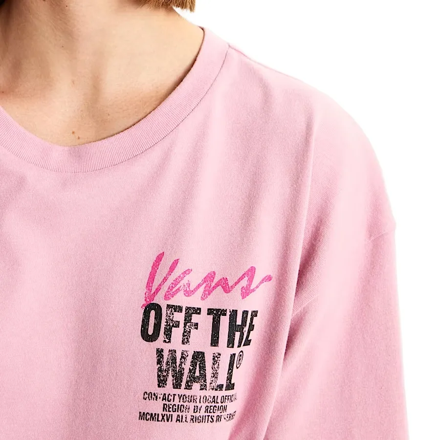Imagen 5 de 6 de Remera Vans Lady Wall Outsized SS-ROSA VIEJO