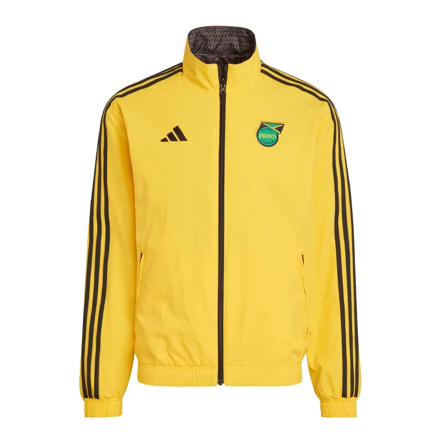 Imagen 3 de 7 de Campera adidas Reversible Anthem Jamaica-AMARILLO/NEGRO