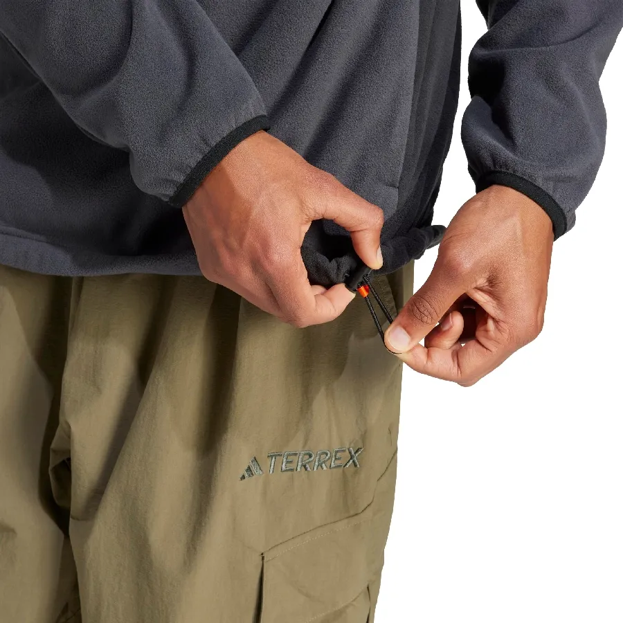 Imagen 3 de 4 de Buzo adidas Fleece Anorak Terrex Multi Climawarm-NEGRO/GRAFITO
