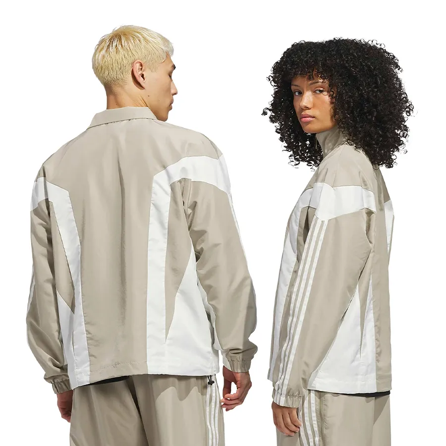 Imagen 3 de 7 de Campera adidas originals Rompevientos Basketball-LINO/BLANCO