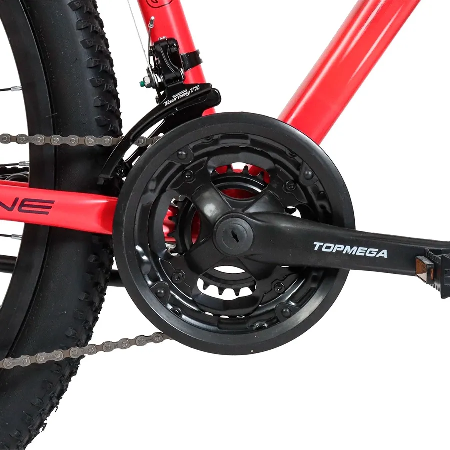 Imagen 5 de 8 de TopMega Mountain Bike Sunshine Aluminio R29 21vel-CORAL/VIOLETA