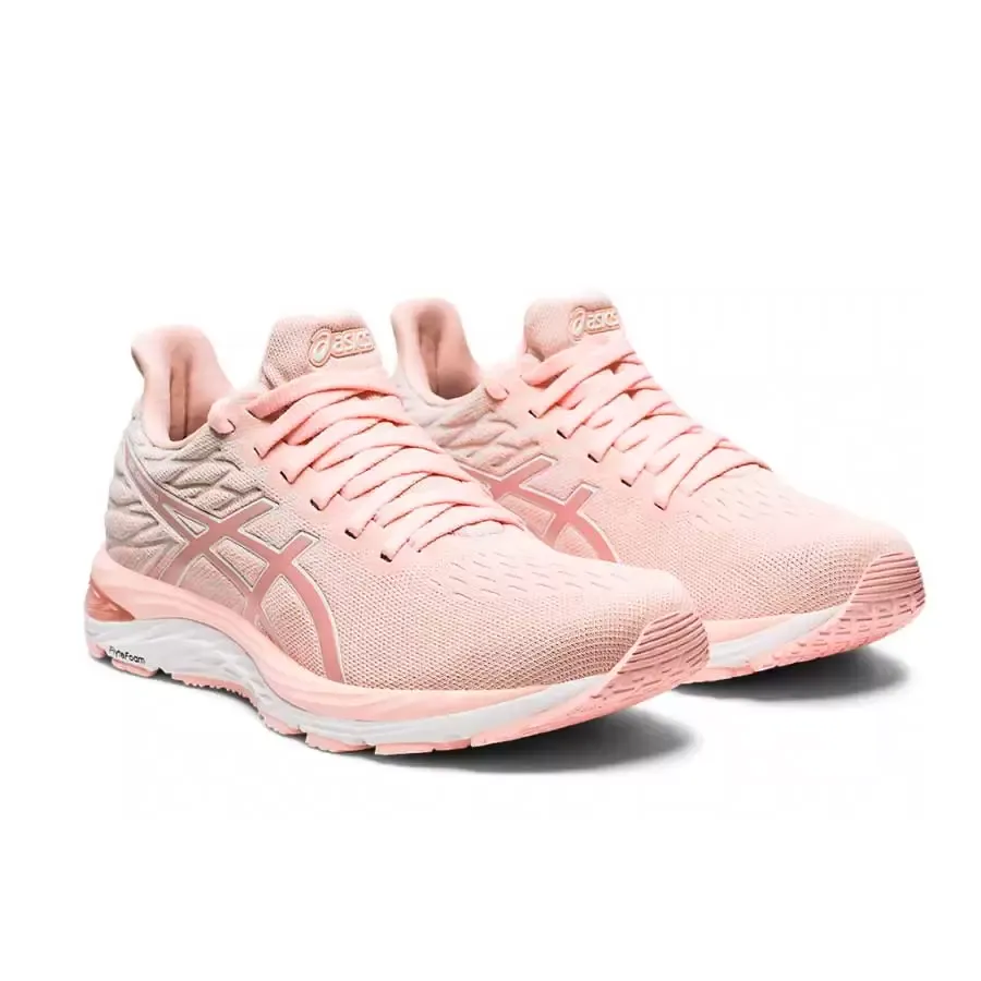 Imagen 3 de 5 de Zapatillas Asics Gel Cumulus 21 Knit W-ROSA/BLANCO
