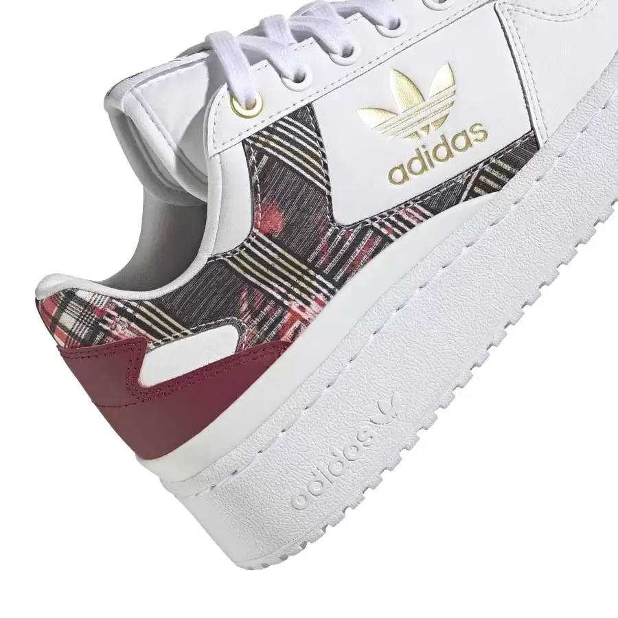 Imagen 3 de 6 de Zapatillas adidas originals Forum Bold W-BLANCO/BORDO/DORADO