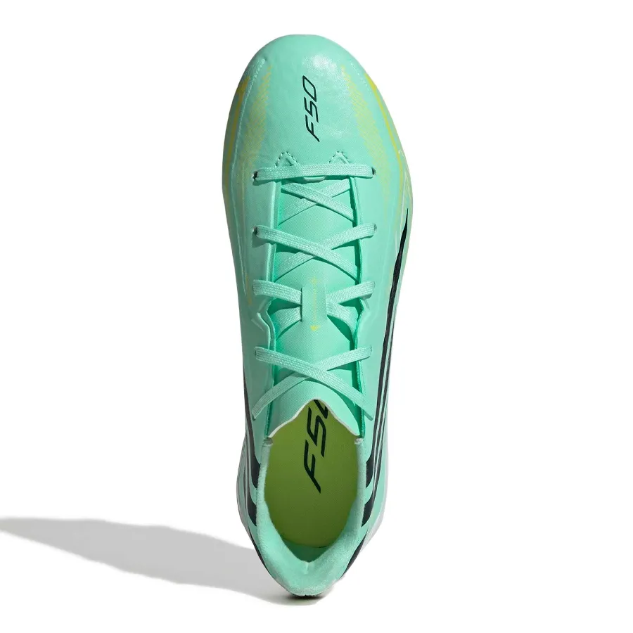 Imagen 4 de 7 de Botines adidas F50 Hyperfast League Fg-TURQUESA-NEGRO-AMARILLO-FLUOR