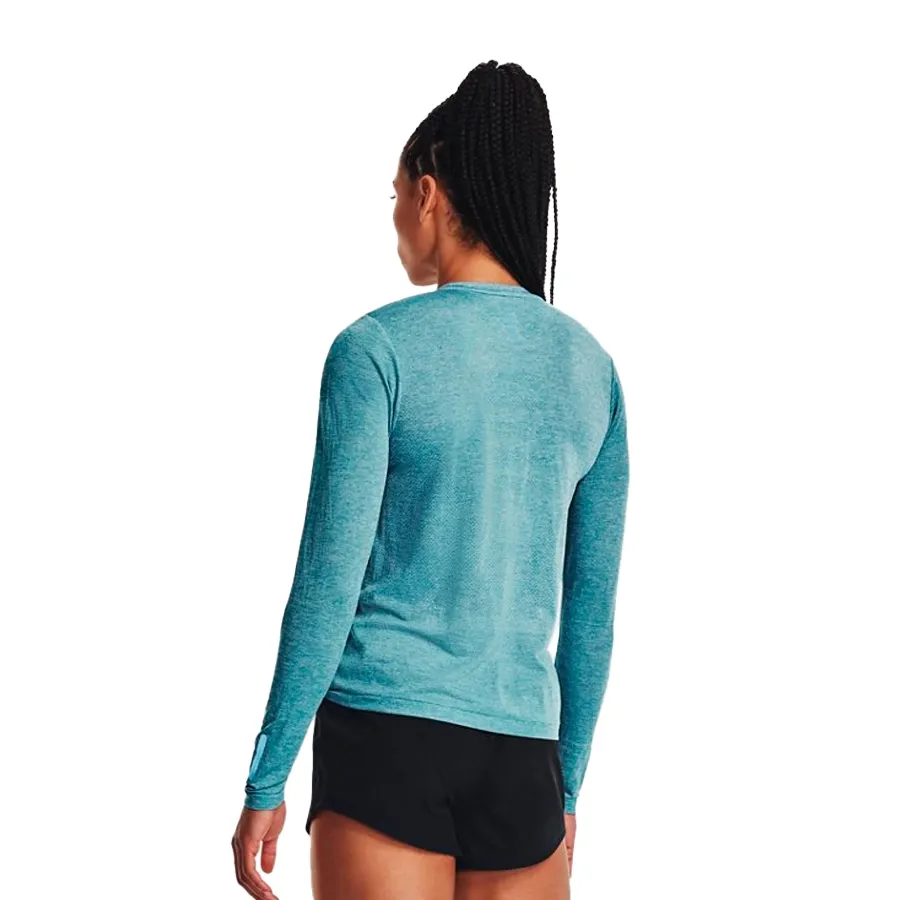 Imagen 3 de 5 de Remera Under Armour Seamless Stride Ls-CELESTE