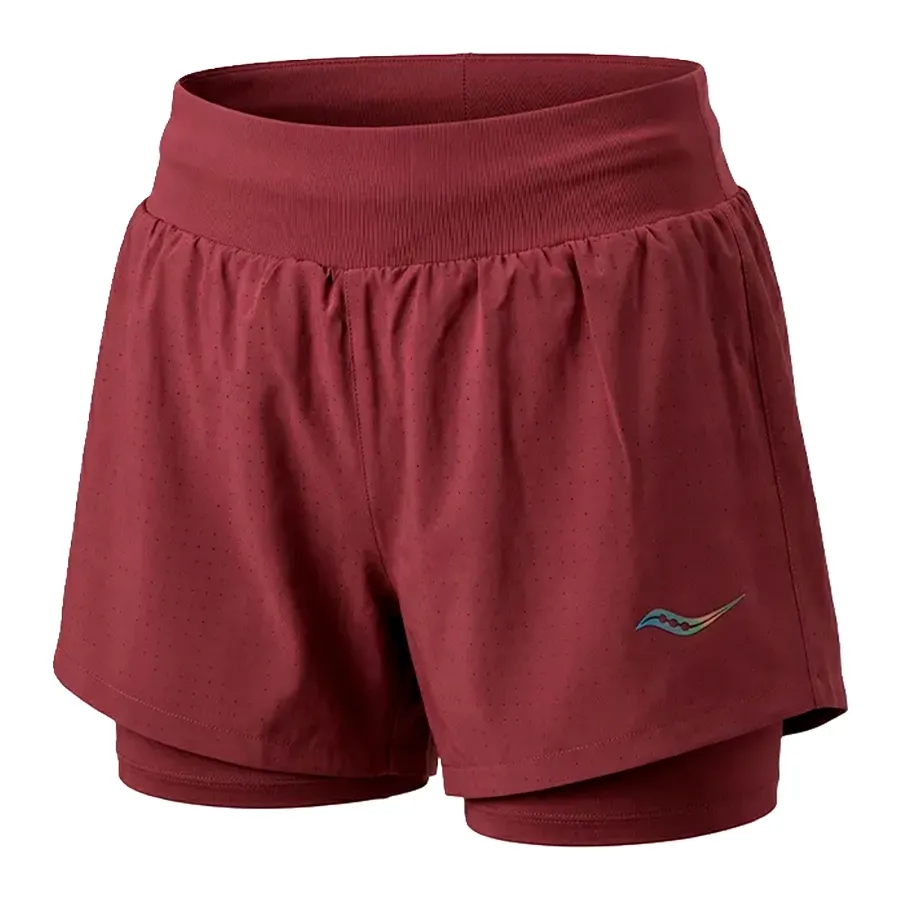 Imagen 2 de 4 de Short Saucony Outpace 2-in-1-VINO