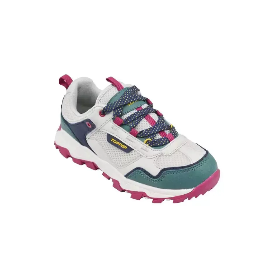 Imagen 0 de 4 de Zapatillas Topper Ever Kids-GRIS/VERDE/MARINO