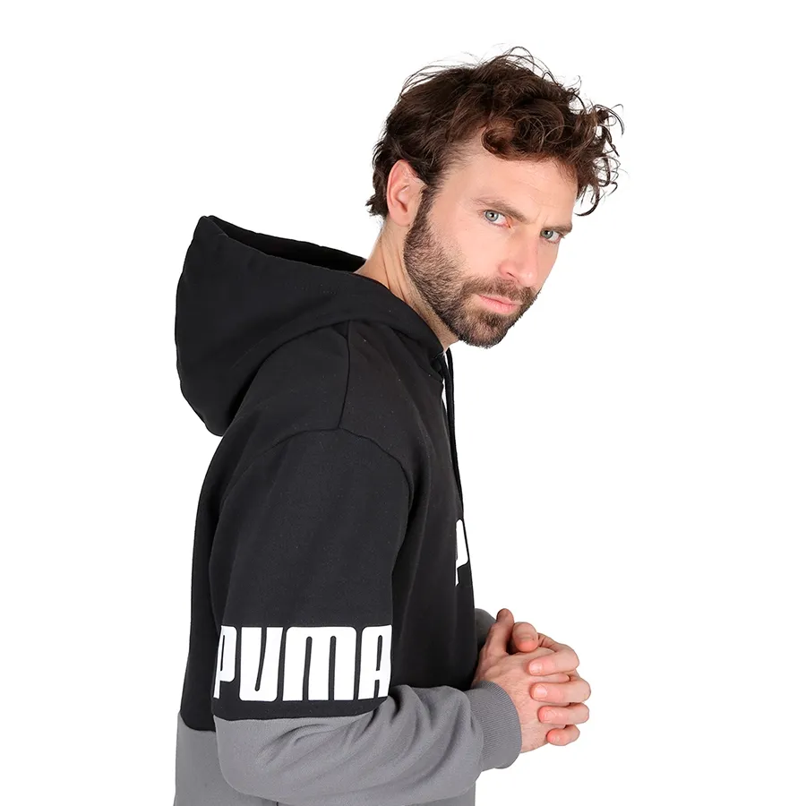 Imagen 4 de 5 de Buzo Puma Power Colorblock-GRIS/NEGRO