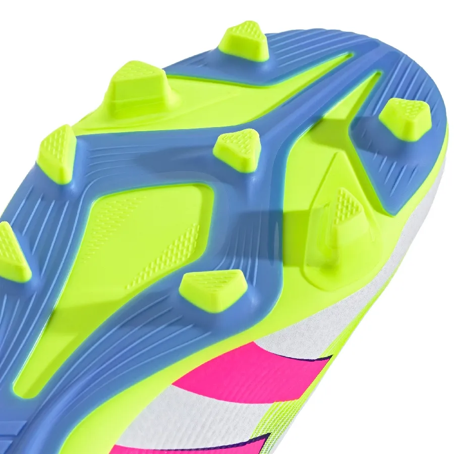 Imagen 6 de 7 de Botines adidas Predator Club Fg-BLANCO/ROSA FLUOR/AMARILLO FLUOR
