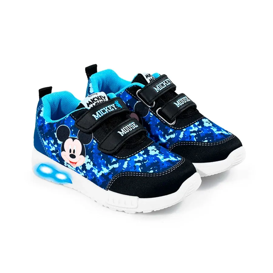 Imagen 3 de 4 de Zapatillas Footy Mickey C/Luz-NEGRO/AZUL