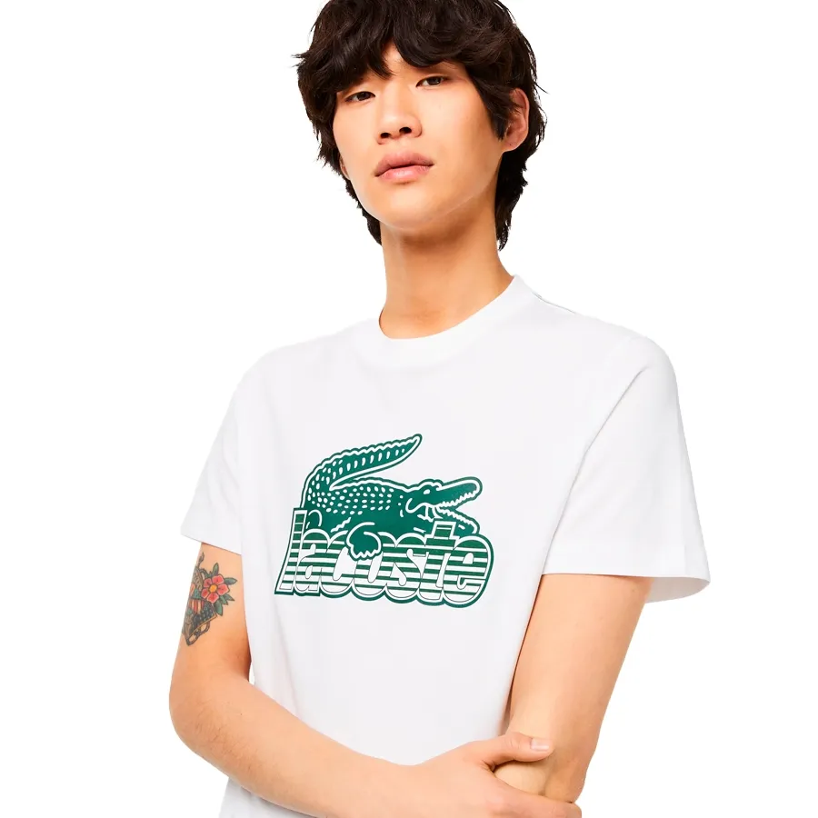 Imagen 3 de 4 de Remera Lacoste -BLANCO/VERDE