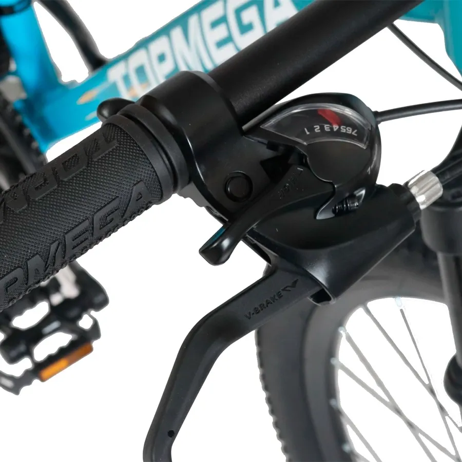 Imagen 7 de 8 de TopMega Mountain Bike Sunshine Aluminio R29 21vel-CELESTE