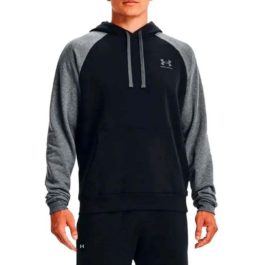 Imagen 0 de 2 de Buzo Under Armour Rival Fleece Colorblock-NEGRO/GRIS