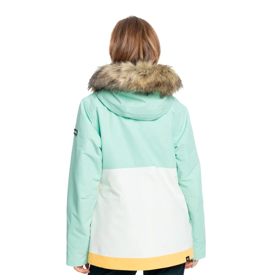 Imagen 1 de 7 de Buzo Roxy Anorak Snow Shelter-VERDE AGUA/BLANCO