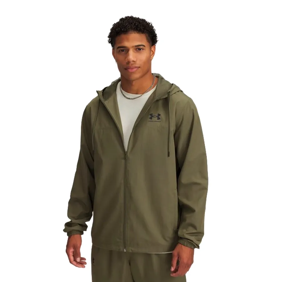 Imagen 0 de 2 de Campera Under Armour Rival Woven Windbreaker-VERDE OLIVA