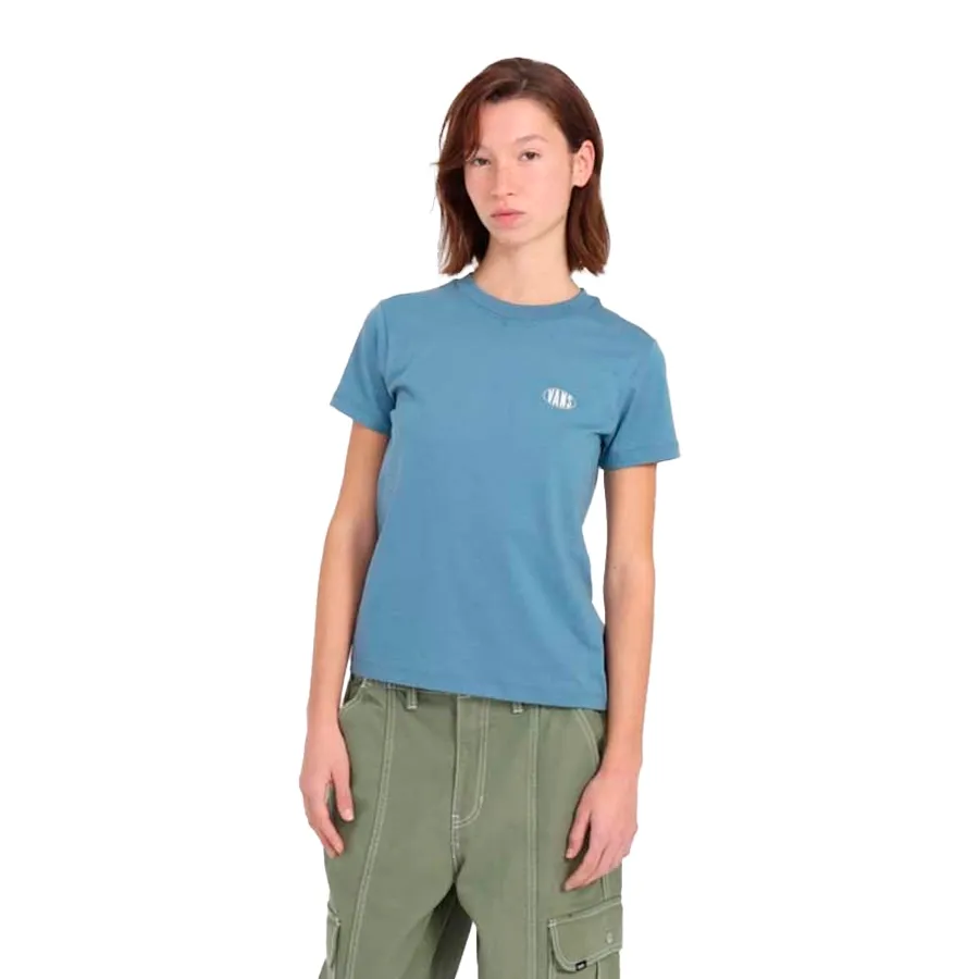 Imagen 0 de 3 de Remera Vans Oval SS Crew-AZUL/BLANCO