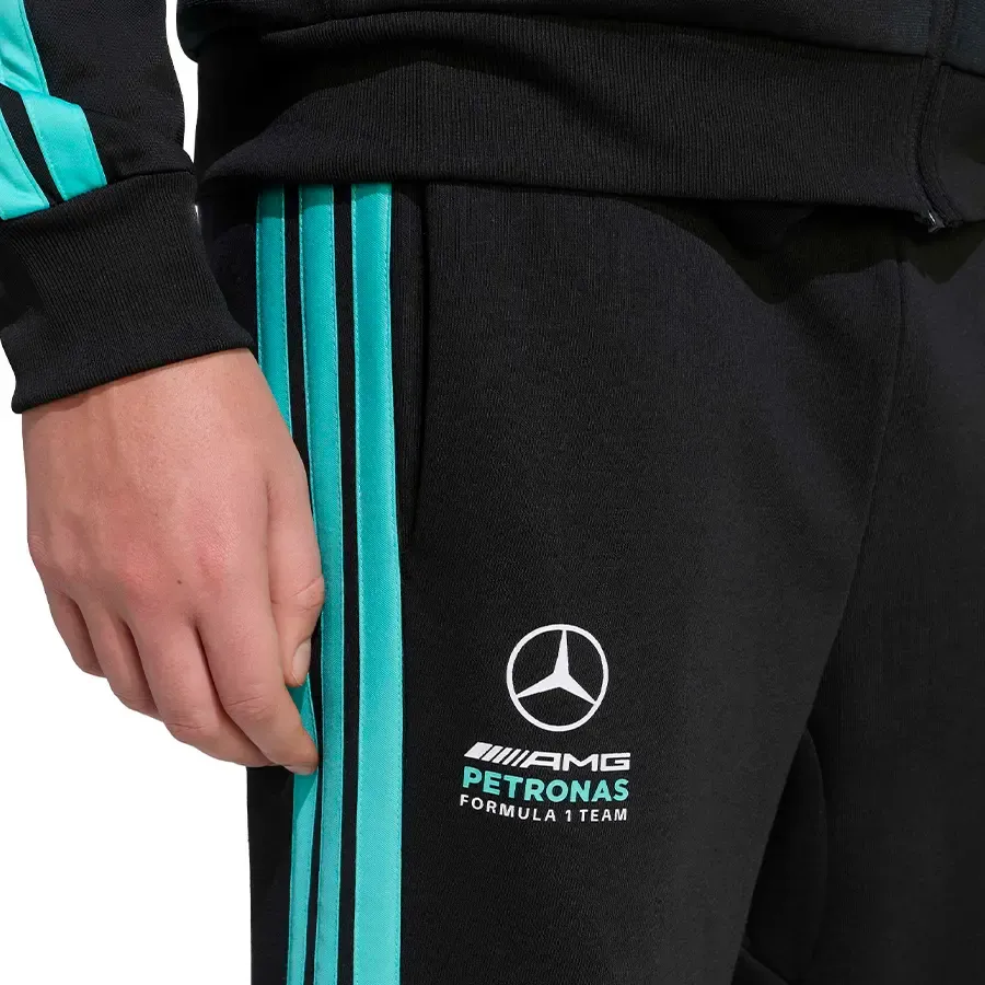 Imagen 4 de 5 de Pantalón adidas Mercedes Amg Petronas F1 Team-NEGRO/TURQUESA