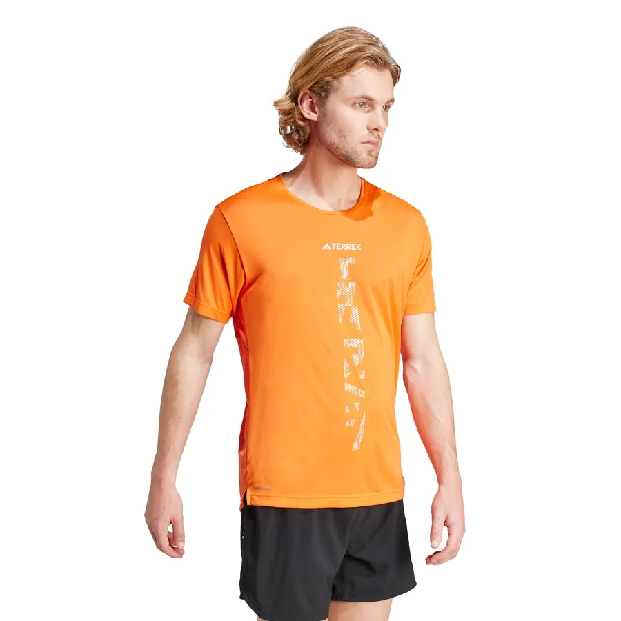 Imagen 2 de 7 de Remera adidas Trail Running Terrex Agravic-NARANJA/BLANCO