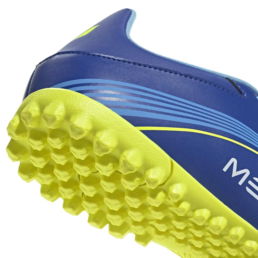 Imagen 6 de 7 de Botines adidas F50 Messi Club Tf-AZUL FRANCIA/AMARILLO FLUOR/CELESTE