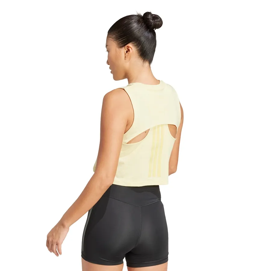 Imagen 1 de 5 de Musculosa adidas Boxy Tank 3s-AMARILLO