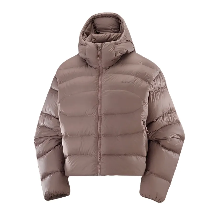Imagen 2 de 8 de Campera Salomon Outline Nov Crop Down-GRIS/MARRON
