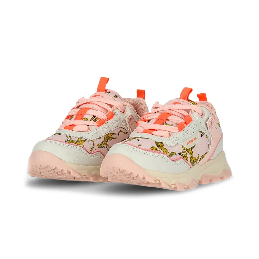 Imagen 1 de 6 de Zapatillas Topper Ever Kids X Pesqueira-ROSA/CORAL FLUOR/BLANCO