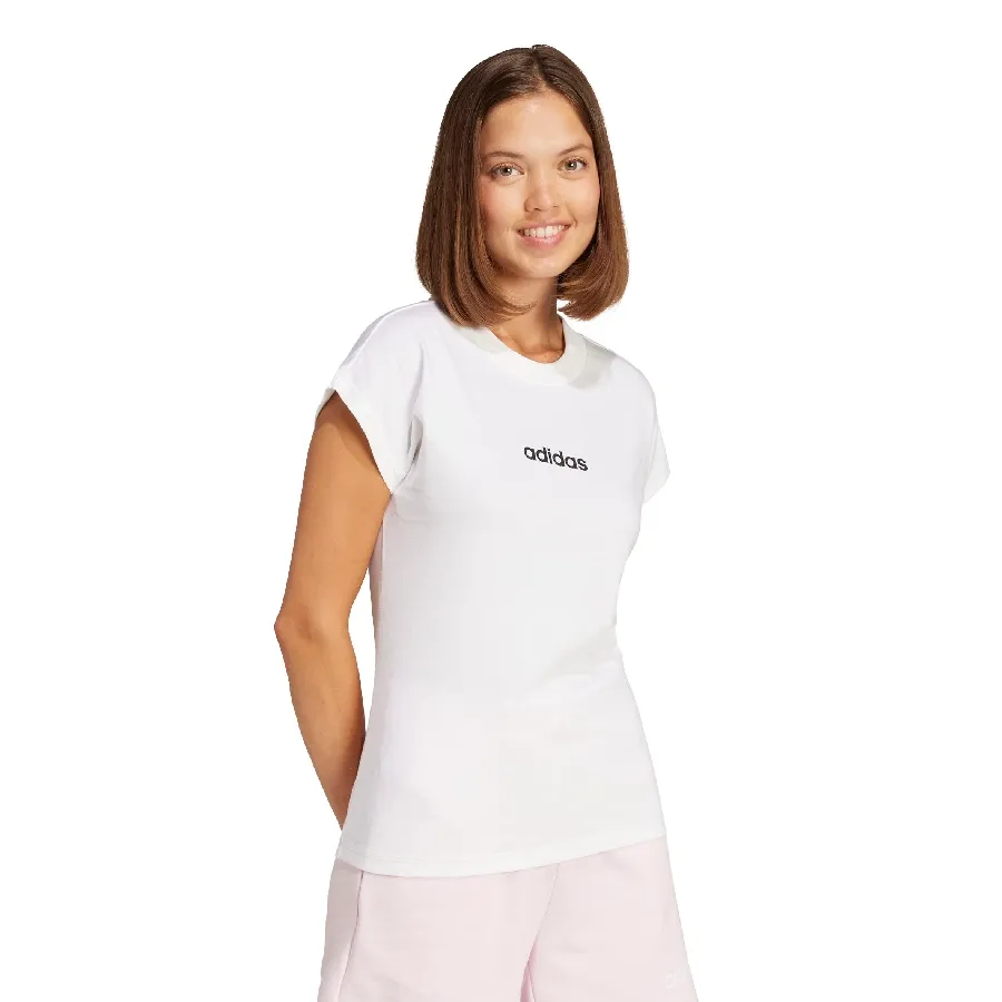 Imagen 0 de 5 de Remera adidas Essentials Linear Algodón-BLANCO