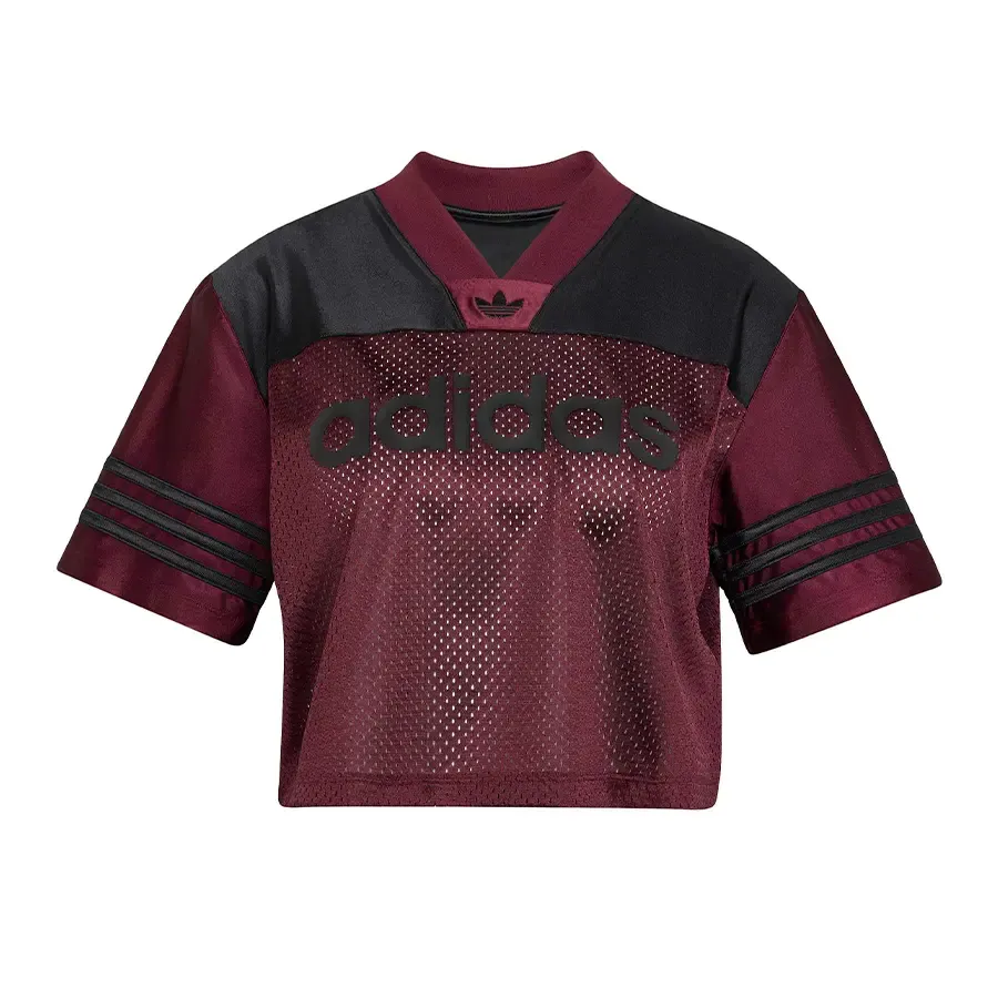 Imagen 2 de 5 de Camiseta adidas originals Crop Jersey-BORDO/NEGRO