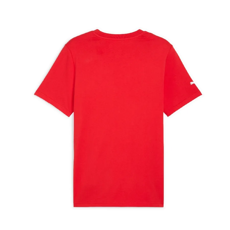 Imagen 3 de 4 de Remera Puma F1 Essentials Logo-ROJO/BLANCO