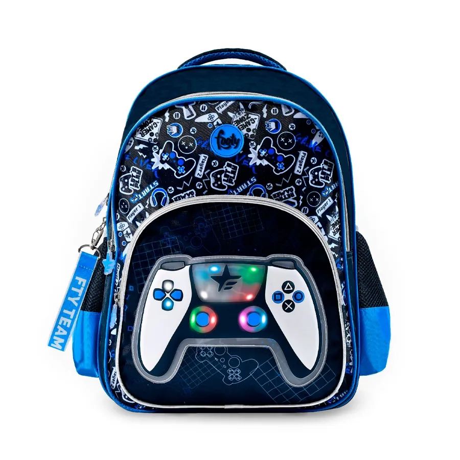 Imagen 0 de 2 de Mochila Footy Espalda 18" Joystick-MARINO/GRIS/AZUL