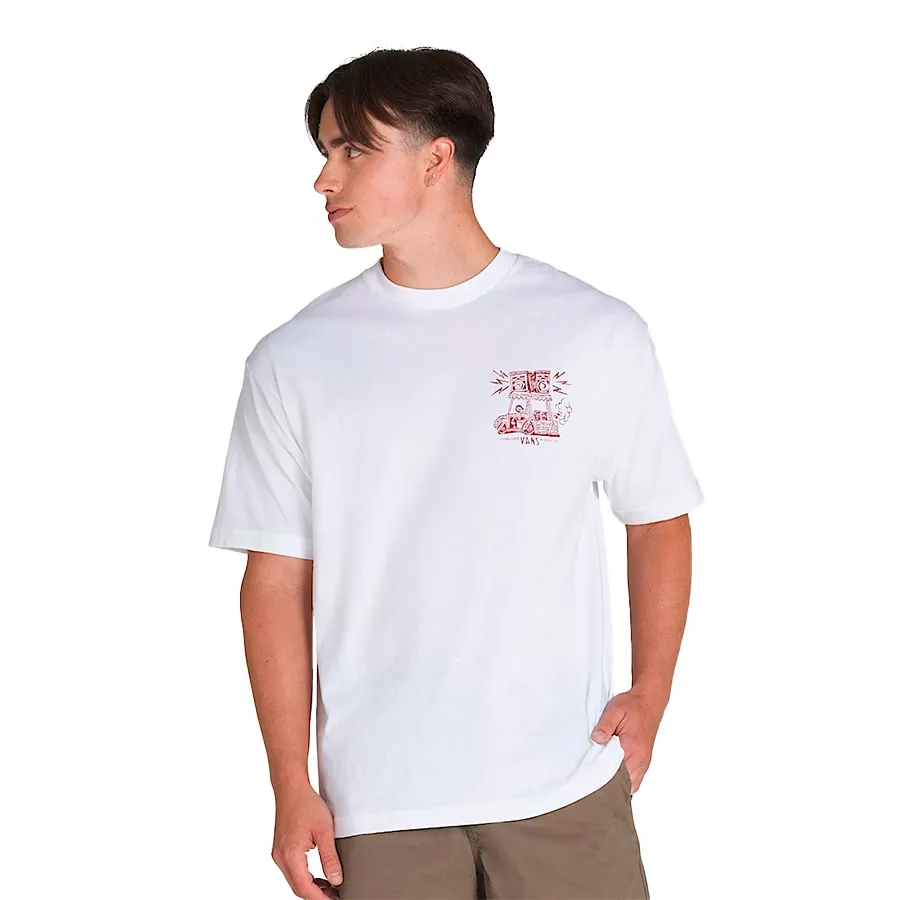 Imagen 0 de 4 de Remera Vans Boom Cart Ss-BLANCO/BORDO
