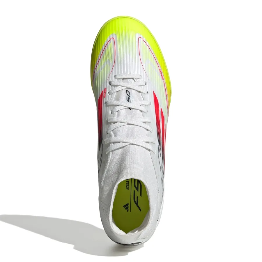 Imagen 3 de 7 de Botines adidas F50 League Tf Mid-BLANCO/AMARILLO FLUOR/CORAL FLUOR