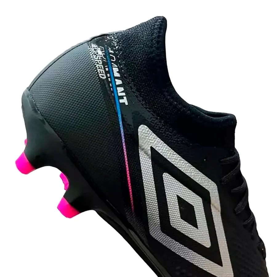 Imagen 3 de 5 de Botines Umbro Adamant Top Fg-NEGRO/BLANCO/FUCSIA