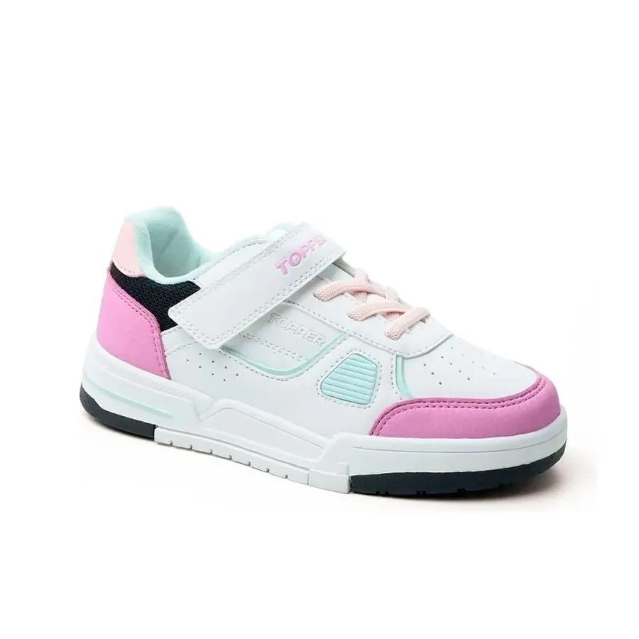 Imagen 1 de 5 de Zapatillas Topper Quarter Kids-BLANCO/ROSA/NEGRO