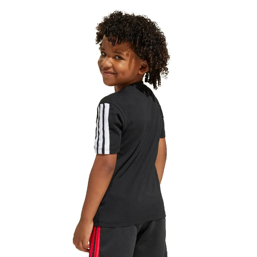 Imagen 2 de 5 de Remera adidas Essentials Kids-NEGRO/BLANCO
