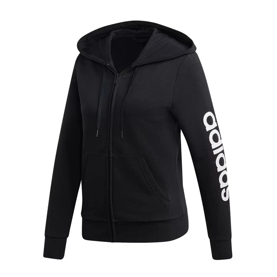 Imagen 0 de 2 de Campera Con Capucha adidas Campera  Con Capucha Essentials Linear-NEGRO/BLANCO