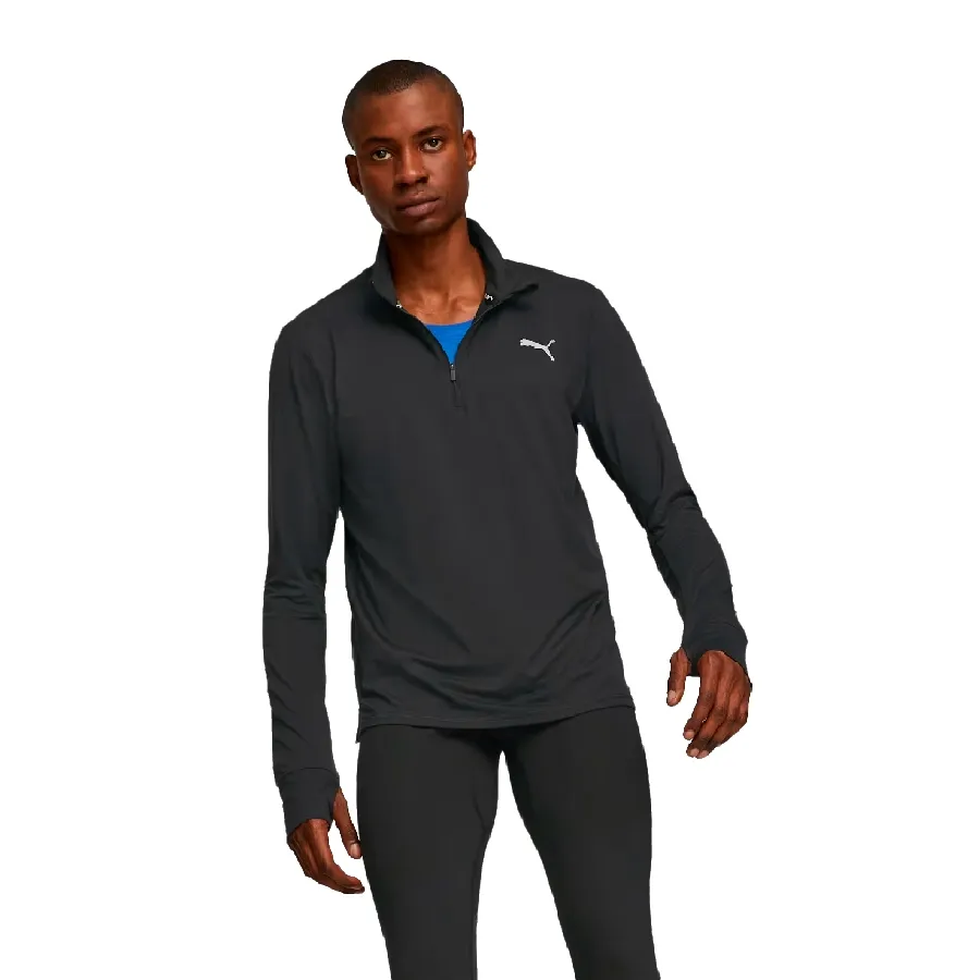 Imagen 1 de 5 de Remera Puma cierre Run favorite-NEGRO